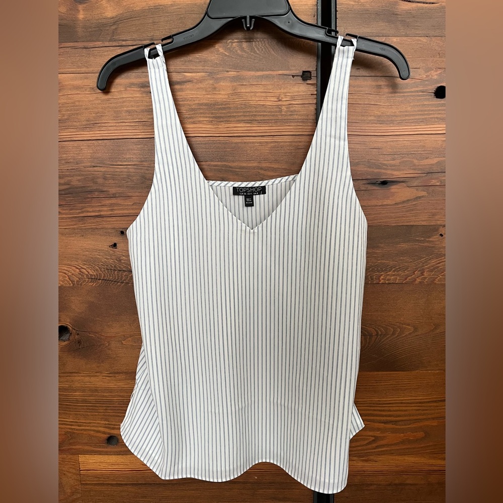 Topshop Blue and White Striped Camisole NWT Size 4